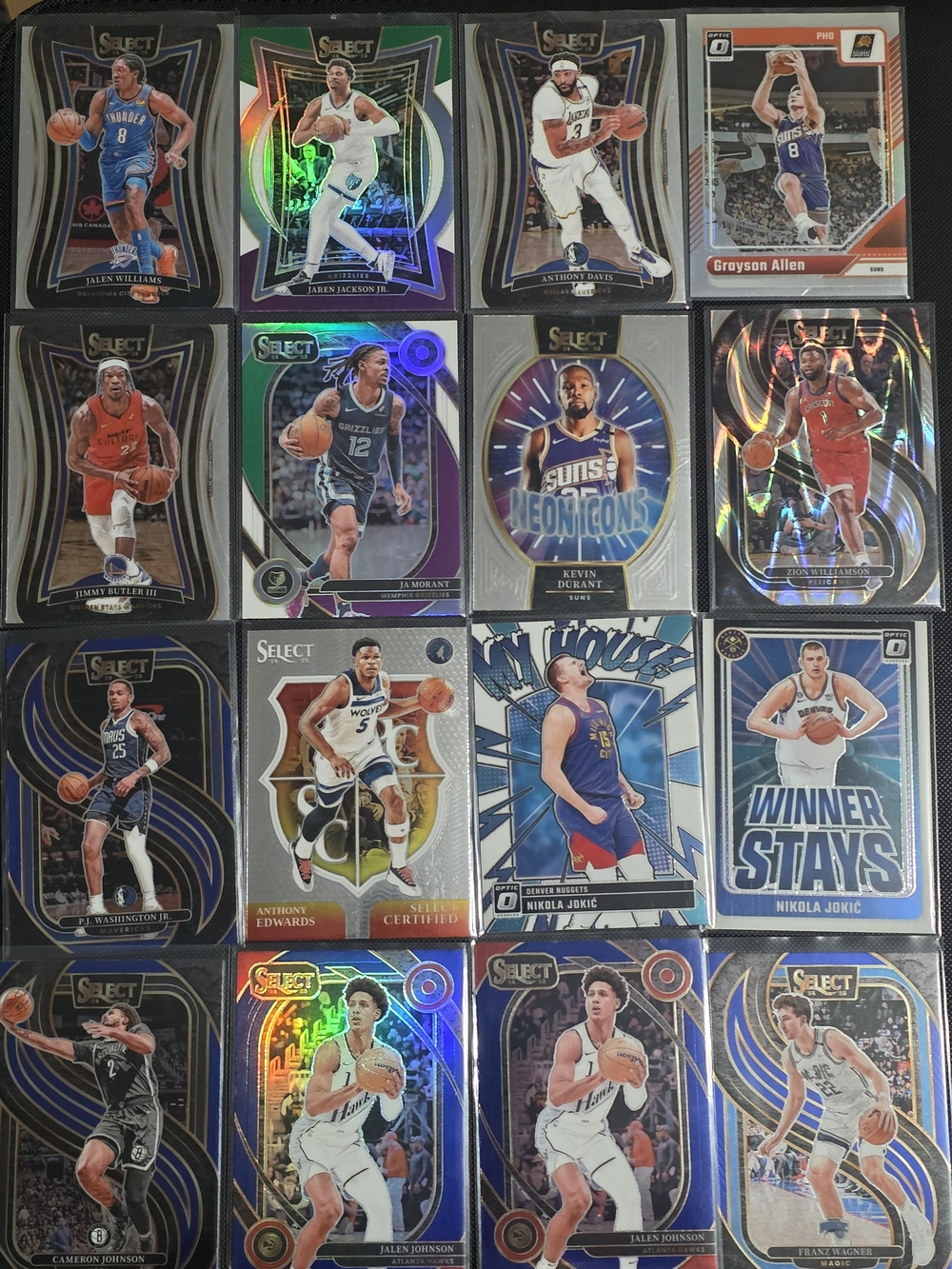 Panini Select Basketball Card Lot - Blue, Black, Silver, Purple